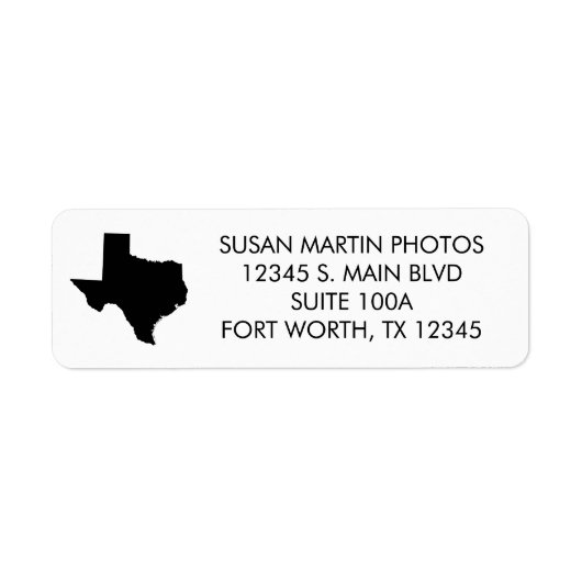 Jouw kleuren Texas modern minimalistisch Etiket (Voorkant)