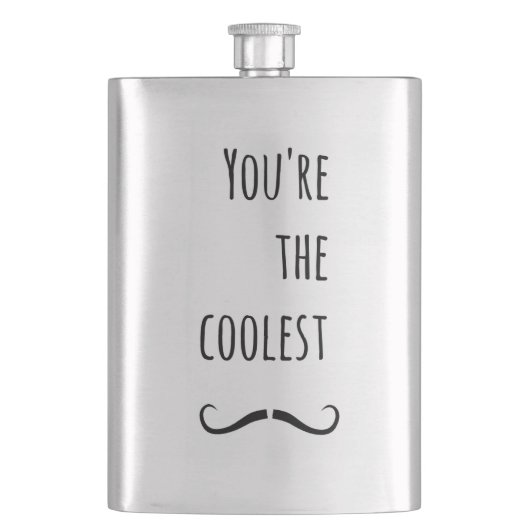 Jouw koelste snor heupfles (Voorkant)