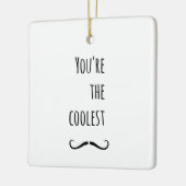 Jouw koelste snor keramisch ornament (Links)