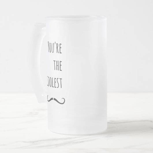 Jouw koelste snor matglas bierpul (Voorkant links)