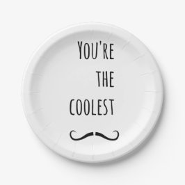 Jouw koelste snor papieren bordje