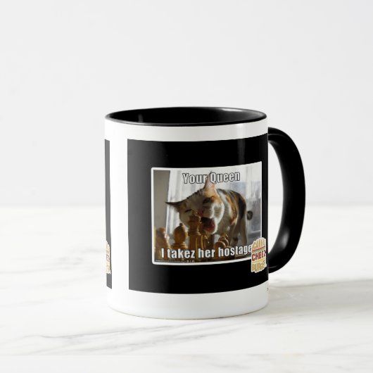 Jouw koningin, ik heb haar gegijzeld. mok (Voorkant rechts)