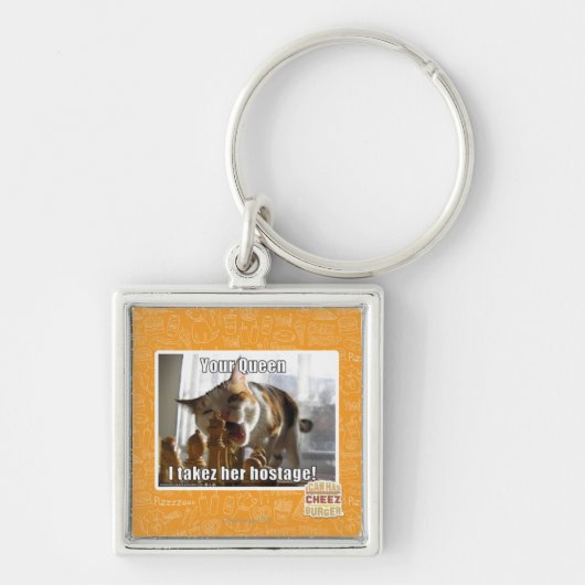 Jouw koningin, ik heb haar gegijzeld. sleutelhanger (Voorkant)