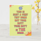 Jouw kont is DE BOM, gewoon een schattige liefdesb Kaart (Gele Bloem)