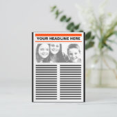 Jouw krant briefkaart (Staand voorkant)