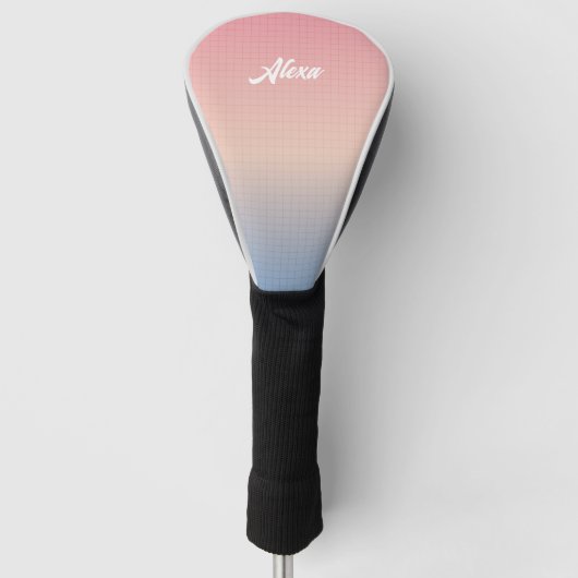 Jouw letter aangepaste Neon Dawn Golfheadcover (Voorkant)