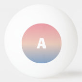Jouw letter aangepaste Neon Dawn Pingpongbal (Achterkant)