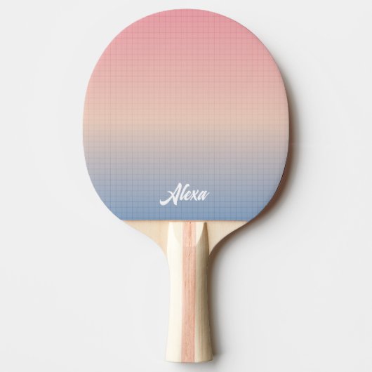 Jouw letter aangepaste Neon Dawn Tafeltennisbatje (Voorkant)