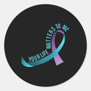 Jouw leven is voor mij zelfmoordpreventie bewustzi ronde sticker