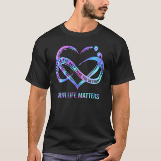 Jouw leven telt Preventie van zelfmoord Turkoois P T-shirt