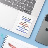 Jouw Lichaam Jouw Keuze Sticker (Laptop met iPhone)