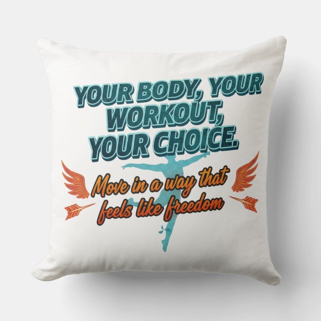 Jouw Lichaam Jouw Workout Jouw Keuze Kussen (Voorkant)