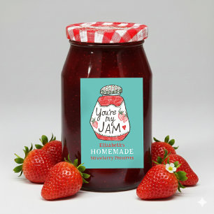JOUW LIEDJE Strawberry Custom Houtbewerkte Ambacht Voedselcontainer Etiket