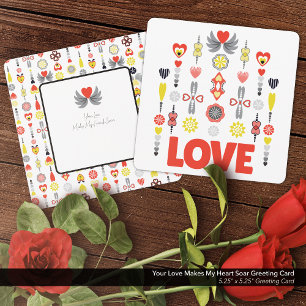 Jouw liefde doet mijn hart Wenskaart stijgen