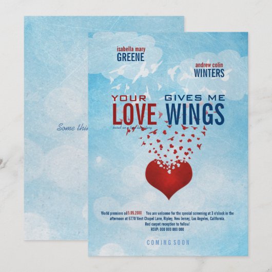 Jouw liefde geeft me mijn bekers - Poster weduwsch Kaart (Voorkant / Achterkant)