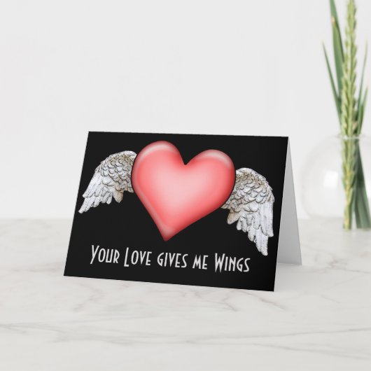 Jouw liefde geeft me Wings Feestdagen Kaart (Voorkant)