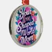 Jouw liefde heeft mijn wereld gevormd, mama" – Hea Metalen Ornament (Rechts)