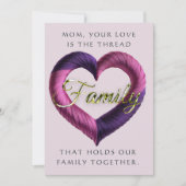 Jouw liefde is de draad - Moederdag Kaart (Voorkant)