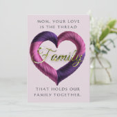 Jouw liefde is de draad - Moederdag Kaart (Staand voorkant)