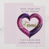 Jouw liefde is de draad - Moederdag Kaart (Voorkant / Achterkant)