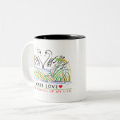 Jouw liefde is essentie tweekleurige koffiemok (Voorkant links)