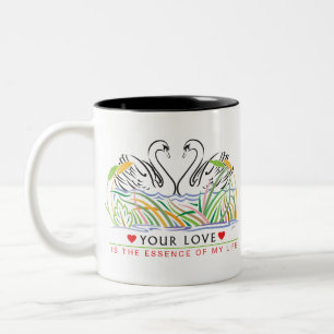 Jouw liefde is essentie tweekleurige koffiemok
