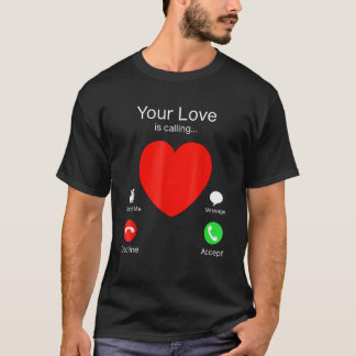 Jouw liefde noemt Valentijnsdag van het hart-paar T-shirt