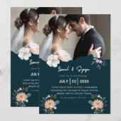 Jouw liefde, prachtig uitgenodigd kaart (Voorkant / Achterkant)