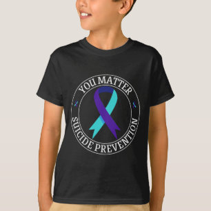 Jouw Lint Turquoise & Paars Zelfmoordpreventie Bew T-shirt