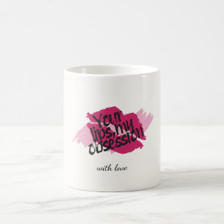 Jouw lippen, mijn obsessie– Romantisch roze cadeau Koffiemok