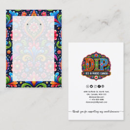 JOUW LOGO aangepast patroon Displaykaart Visitekaartje