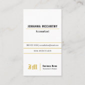 Jouw Logo | Aangepaste accountant BusinessLogo Bus Visitekaartje (Voorkant)