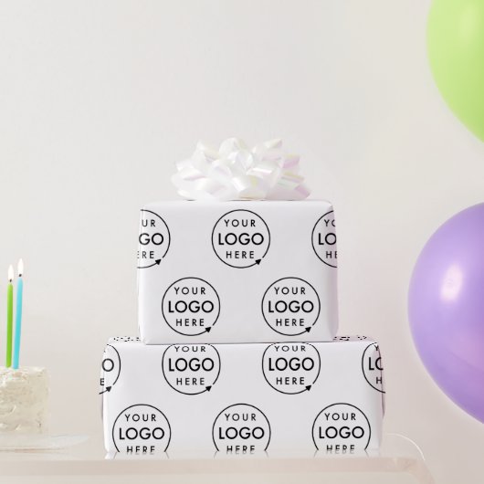 Jouw Logo | Bedrijfs Modern Bedrijf Cadeaupapier (Feestgeschenken)