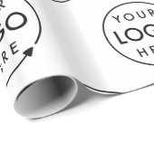 Jouw Logo | Bedrijfs Modern Bedrijf Cadeaupapier (Rol Hoek)