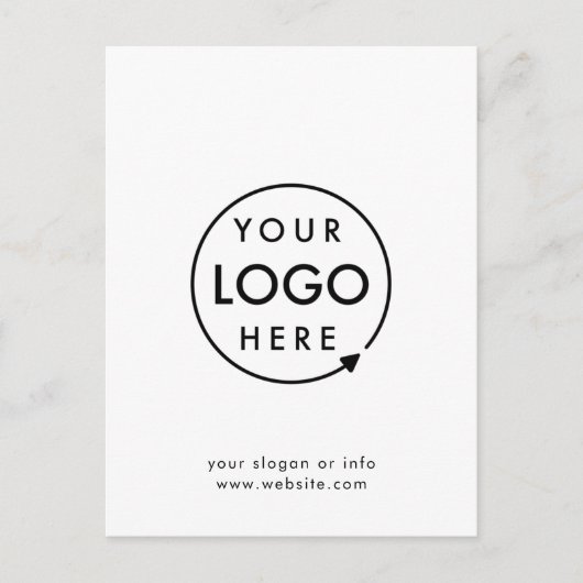 Jouw Logo | Bedrijfs Modern minimalistisch minimal Briefkaart (Voorkant)