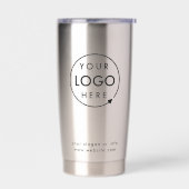 Jouw Logo | Bedrijfs Modern minimalistisch minimal Geïsoleerde Drinkbeker (Links)