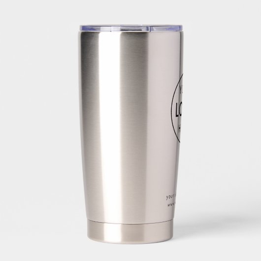 Jouw Logo | Bedrijfs Modern minimalistisch minimal Geïsoleerde Drinkbeker (Voorkant)