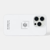 Jouw Logo | Bedrijfs Modern minimalistisch minimal iPhone Hoesje (Achterkant horizontaal)