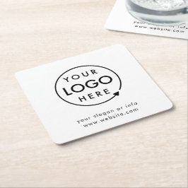 Jouw Logo | Bedrijfs Modern minimalistisch minimal Kartonnen Onderzetters