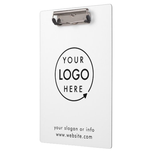 Jouw Logo | Bedrijfs Modern minimalistisch minimal Klembord (Links)