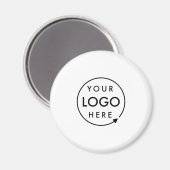 Jouw Logo | Bedrijfs Modern minimalistisch minimal Magneet (Voorkant / Achterkant)