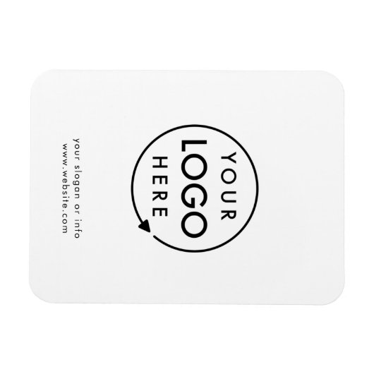 Jouw Logo | Bedrijfs Modern minimalistisch minimal Magneet (Horizontaal)