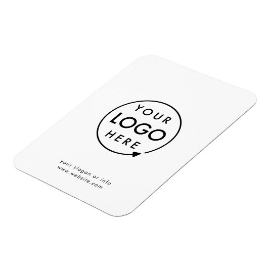 Jouw Logo | Bedrijfs Modern minimalistisch minimal Magneet (Linkerzijde)