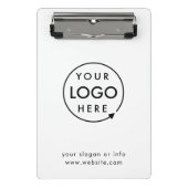 Jouw Logo | Bedrijfs Modern minimalistisch minimal Mini Klembord (Voorkant)
