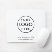 Jouw Logo | Bedrijfs Modern minimalistisch minimal Muismat (Met muis)