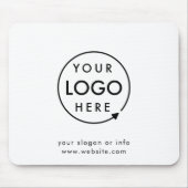 Jouw Logo | Bedrijfs Modern minimalistisch minimal Muismat (Voorkant)