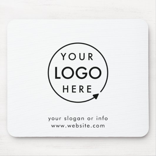 Jouw Logo | Bedrijfs Modern minimalistisch minimal Muismat (Voorkant)