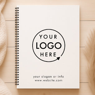 Jouw Logo Bedrijfs Modern minimalistisch minimal Notitieboek