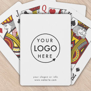 Jouw Logo Bedrijfs Modern minimalistisch minimal Pokerkaarten