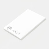 Jouw Logo | Bedrijfs Modern minimalistisch minimal Post-it® Notes (Schuin)